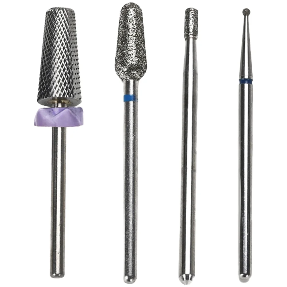 High Strength Steel Nail Drill Bits Set 5 In For Manicure Pedicure Professional Electric File Grinding Head Cuticle Removal Tool