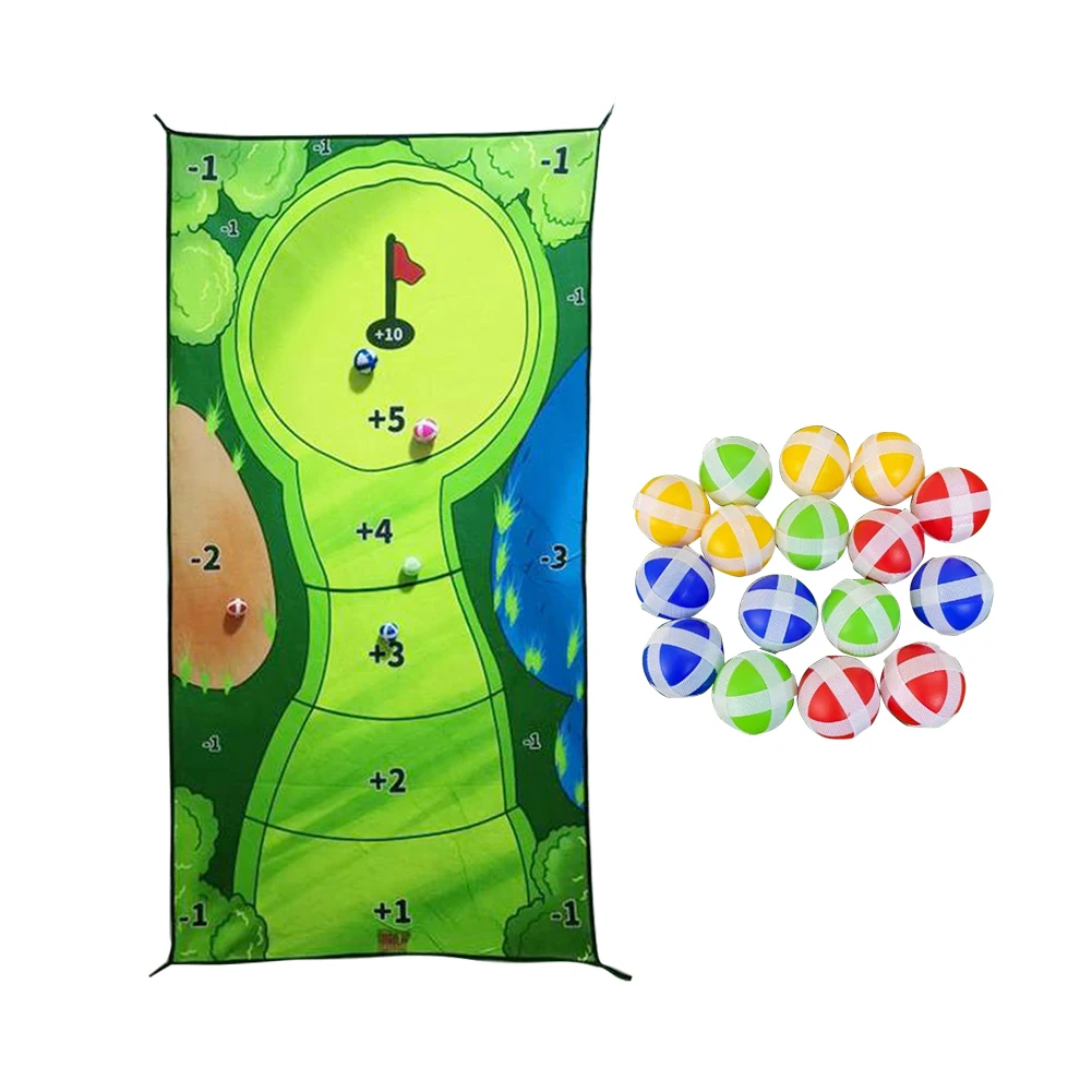 

Casual Chipping Mat Practice Aids Golf Chipping Training Mat for Indoor Outdoor with Golf Ball Turf Swing Detection Batting Set