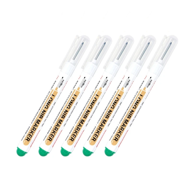 Pack of 5 กันน้ำ Long-Nib MARKER ปากกาหัตถกรรมปากกาสำหรับตกแต่งเฟอร์นิเจอร์ Dropship