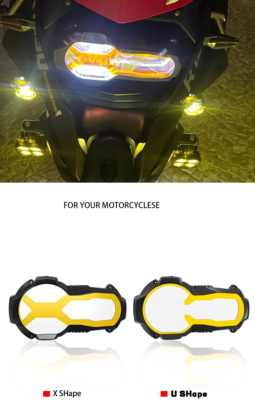 For BMW R1250GS R1200GS LC Adventure R 1250 GS ADV GSA 2013~2022 2023 2024 2025 Motorcycle Headlight Guard Protector Carbon