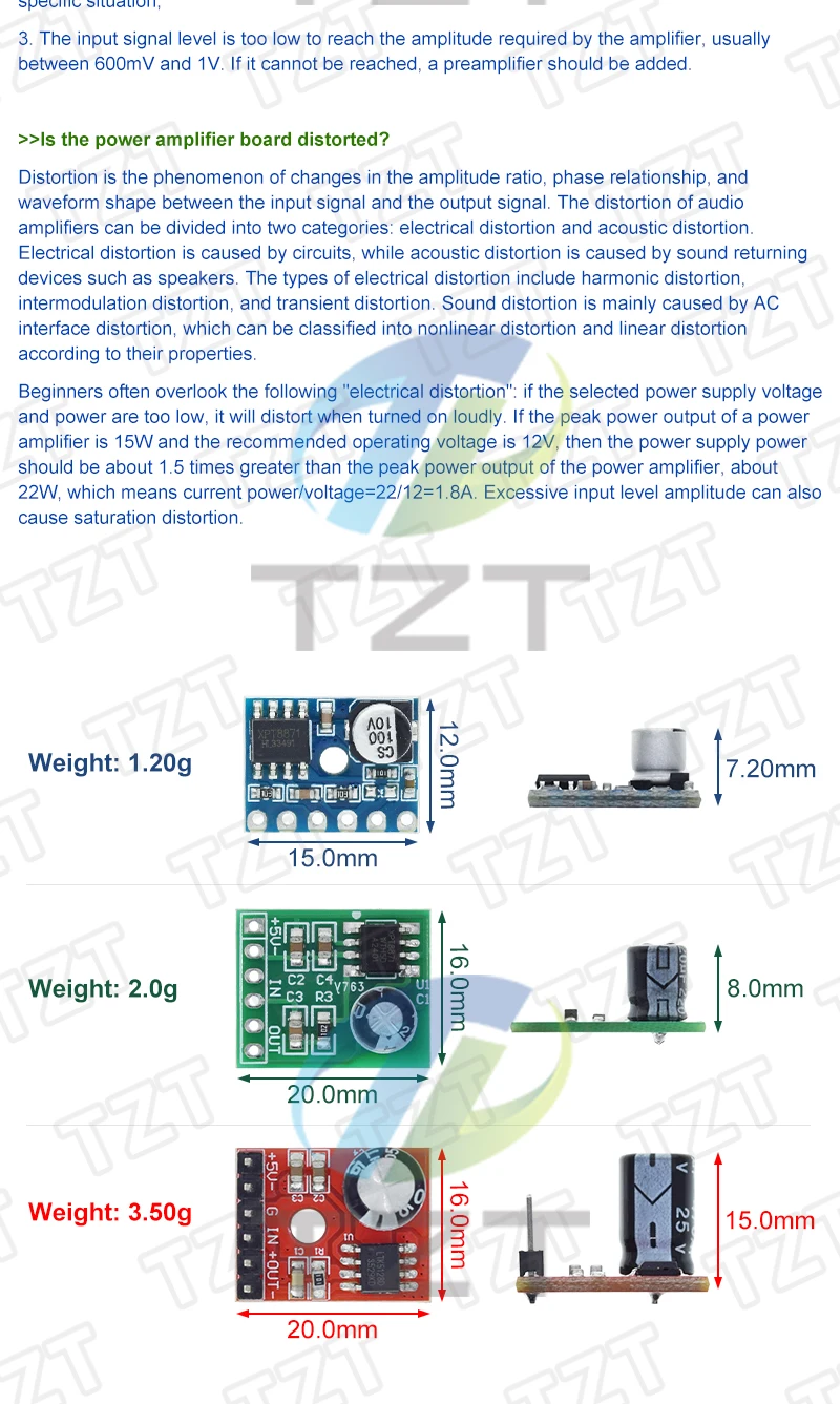 1/3 Stück 5W MINI Audio-Leistungsverstärkerplatine 3-5V XH-M125 XPT8871 Mono-Verstärkermodul Audio DIY Verstärker-Kit – Detail 5