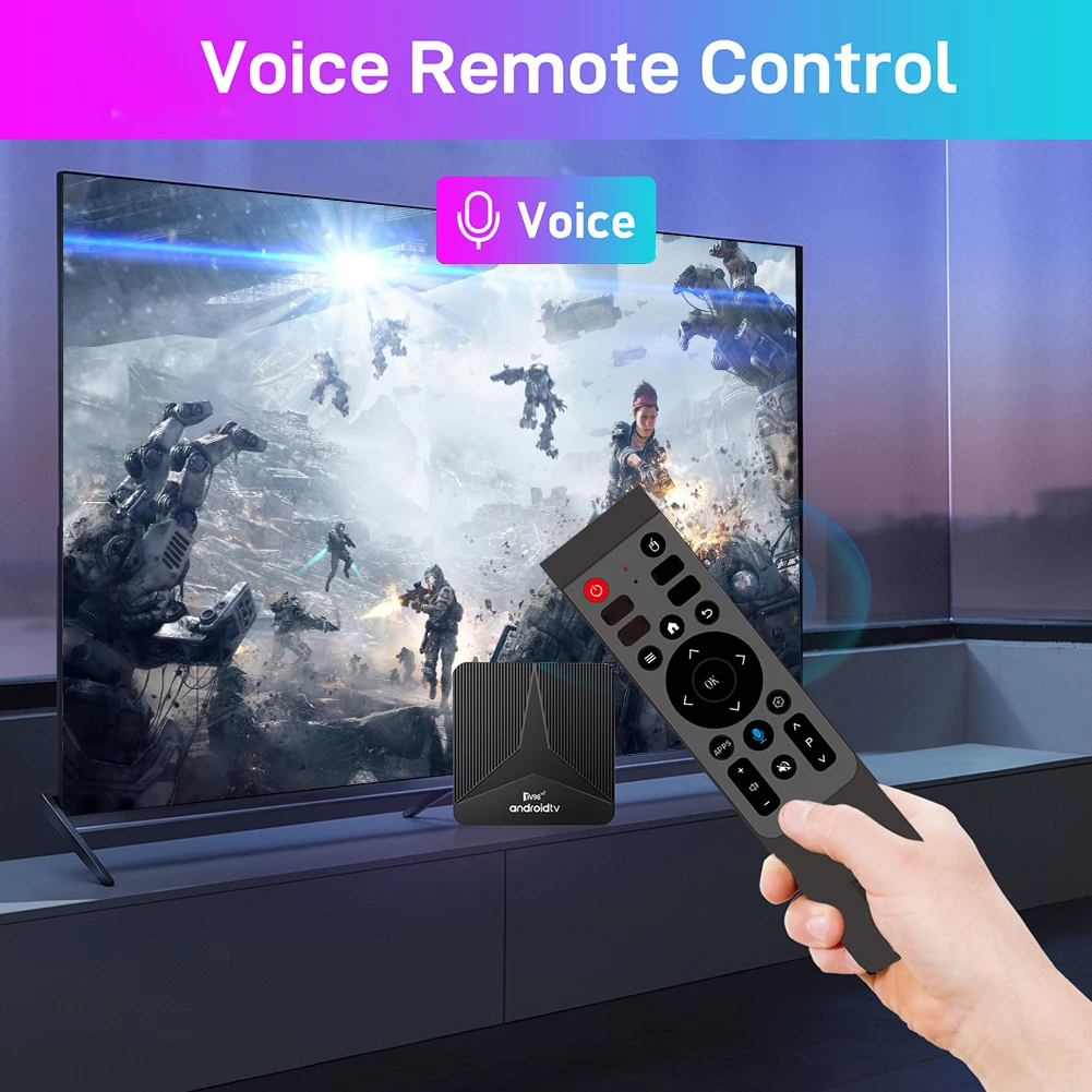 TV Box Android 14 Wifi6 BT5.0 Media Player Set Top Box Android Box with Remote