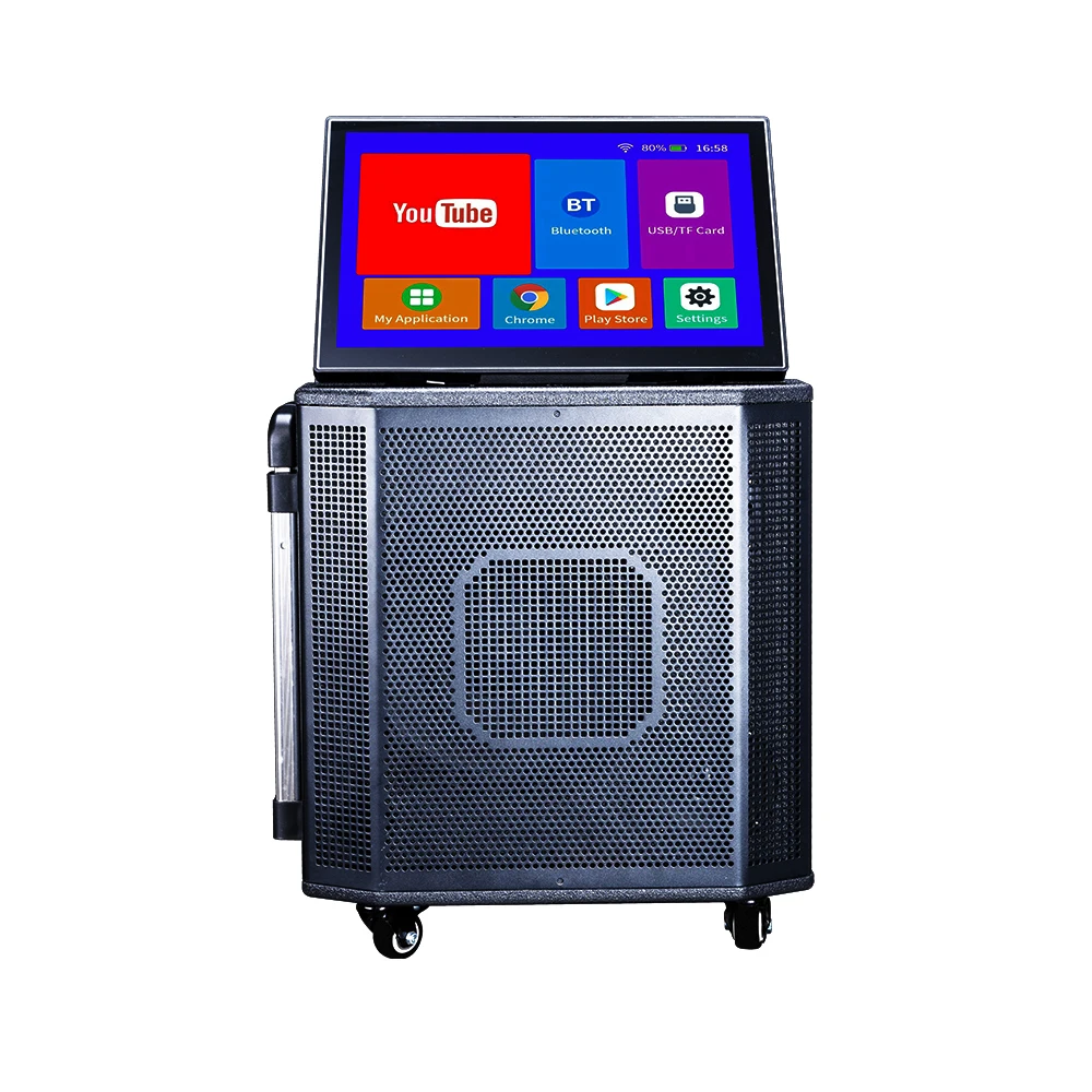 5501 Professional Outdoor Karoake Machine Speaker With Lyrics Display Touch Screen, 10'' Inch Speakers With Powerful 100Watt