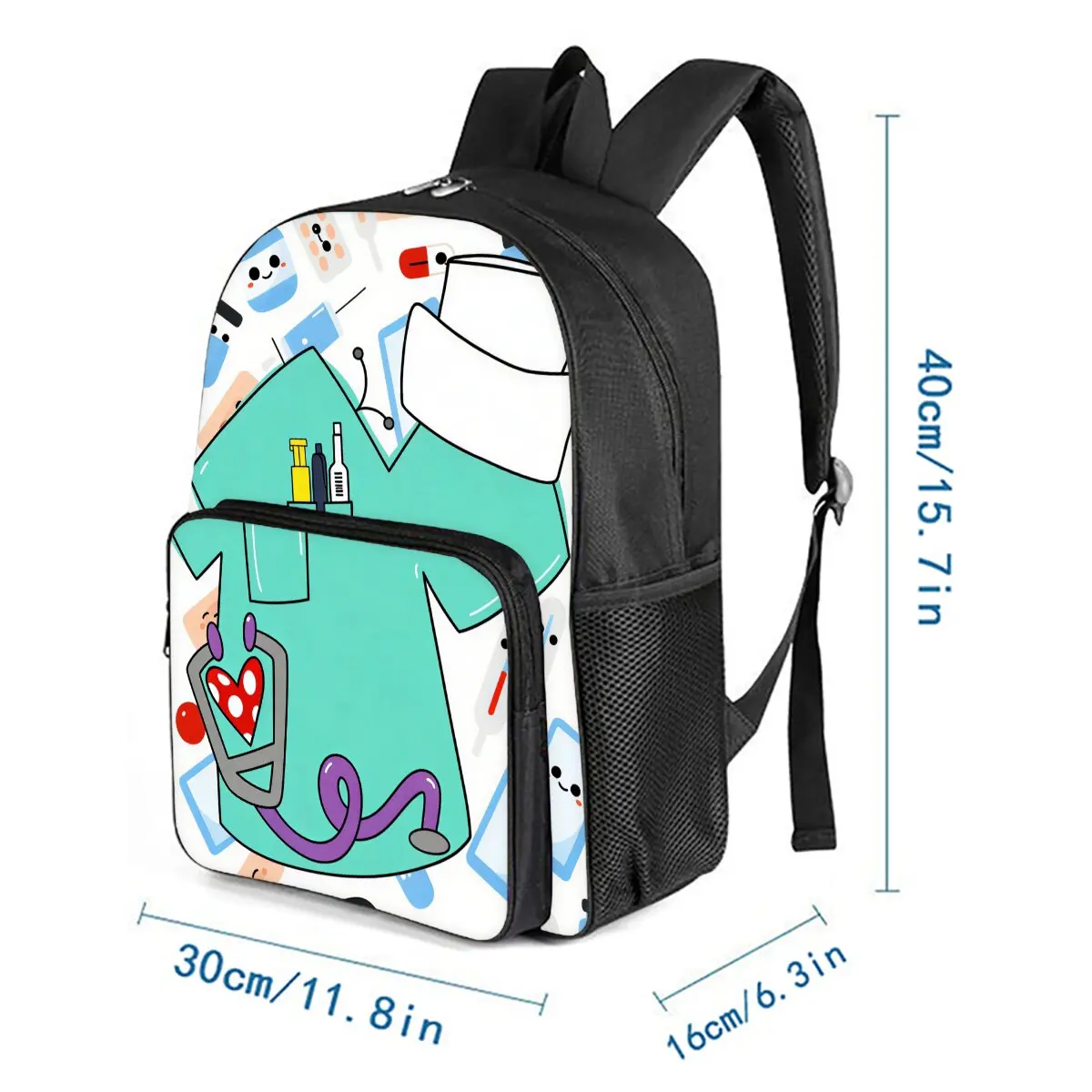 حقيبة ظهر بجيب أمامي مربع مطبوع عليها جرافيتي للأولاد والبنات أفضل الهدايا حقيبة مدرسية كرتونية ثلاثية الأبعاد للأطفال