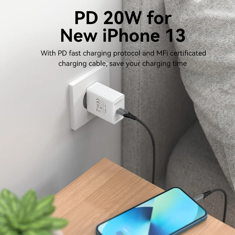 Vention PD 20W USB Charger Quick Charge 4.0 3.0 USB Type C Fast Charger for iPhone 13 12 Xs Xiaomi Phone QC4.0 QC3.0 PD Charger