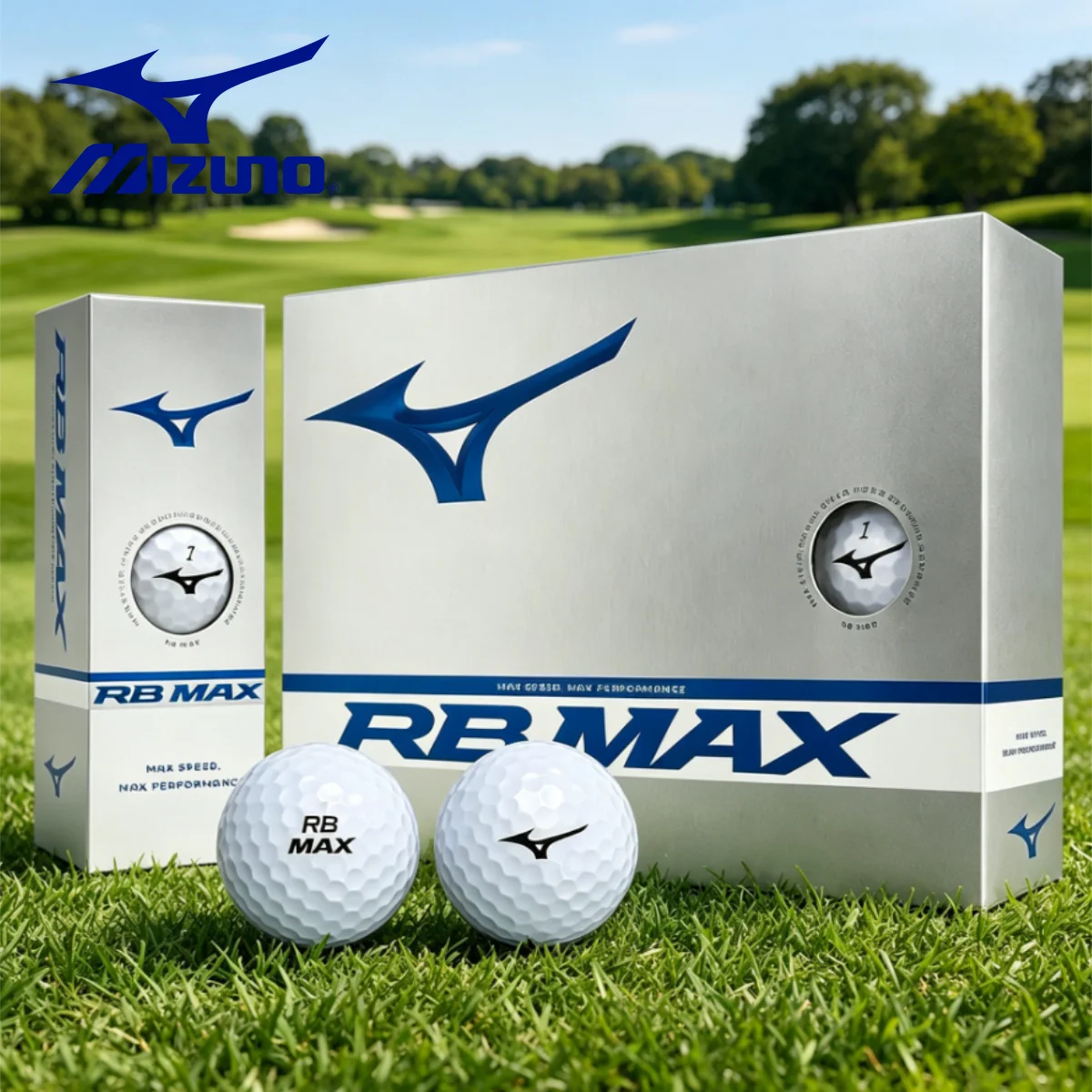 

Mizuno RB MAX Golf Balls 3-Piece Distance Soft Feel Beginner Practice Multi-Layer Training Professional Golfing Gear 5N733112D0