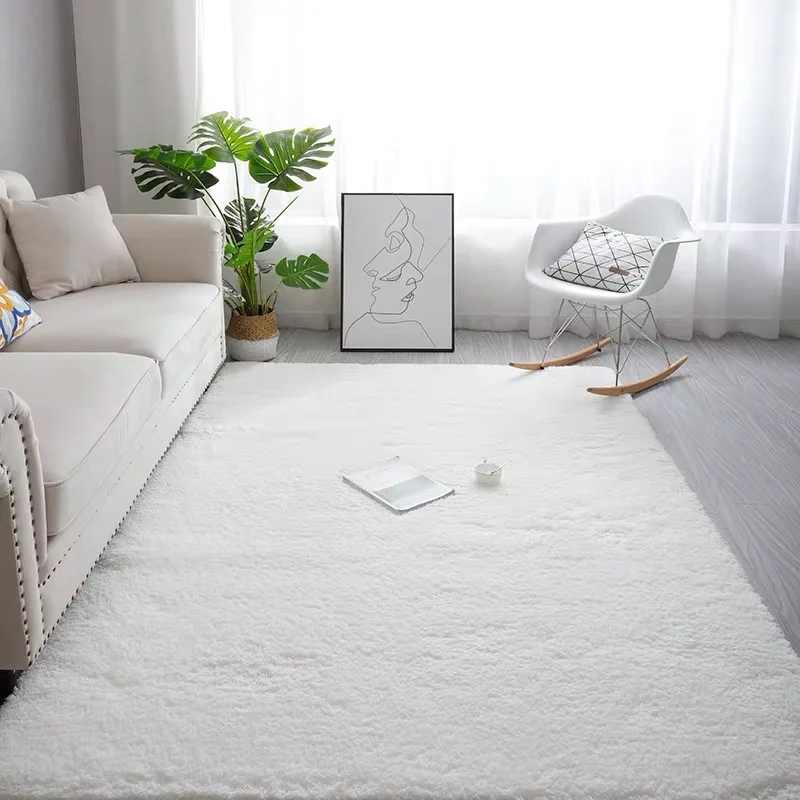 

Young Girl Style White and Pink Washable Carpet Living Room Large Size Carpet Suitable for Family Children Carpet Liner