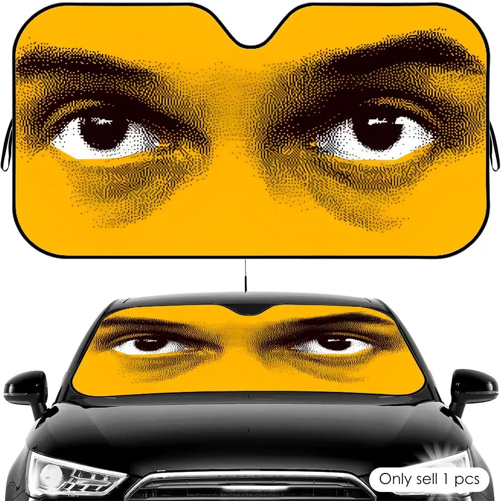 

True People Eyes Sun Visor Car Windshield Sun Shade UV Protection Heat Insulation Cover Universal Sun Protector