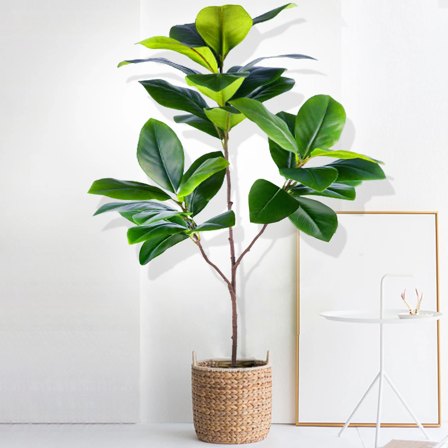 77–135 cm (53,1 Zoll) künstliche Geigenblätter, Ficus-Feigenpflanze für den Außenbereich, Hof, Garten, Balkon, Innenbereich, Heim- und Bürodekoration – Detail 10