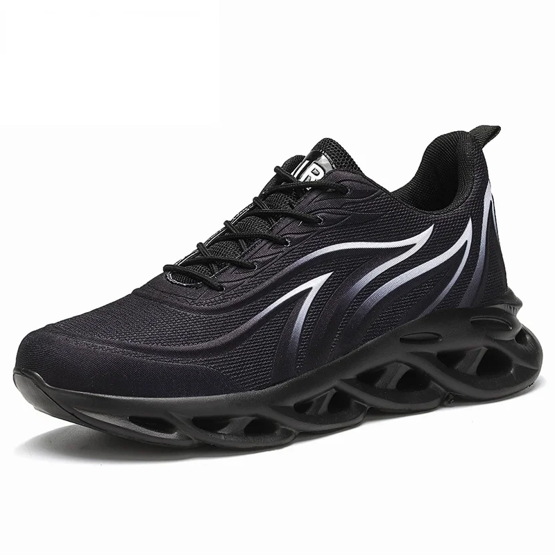 Sneakers da uomo con stampa fiamma Sneakers traspiranti in rete scarpe da corsa comode scarpe da ginnastica da uomo all'aperto scarpe da ginnastica Zapatos Hombre