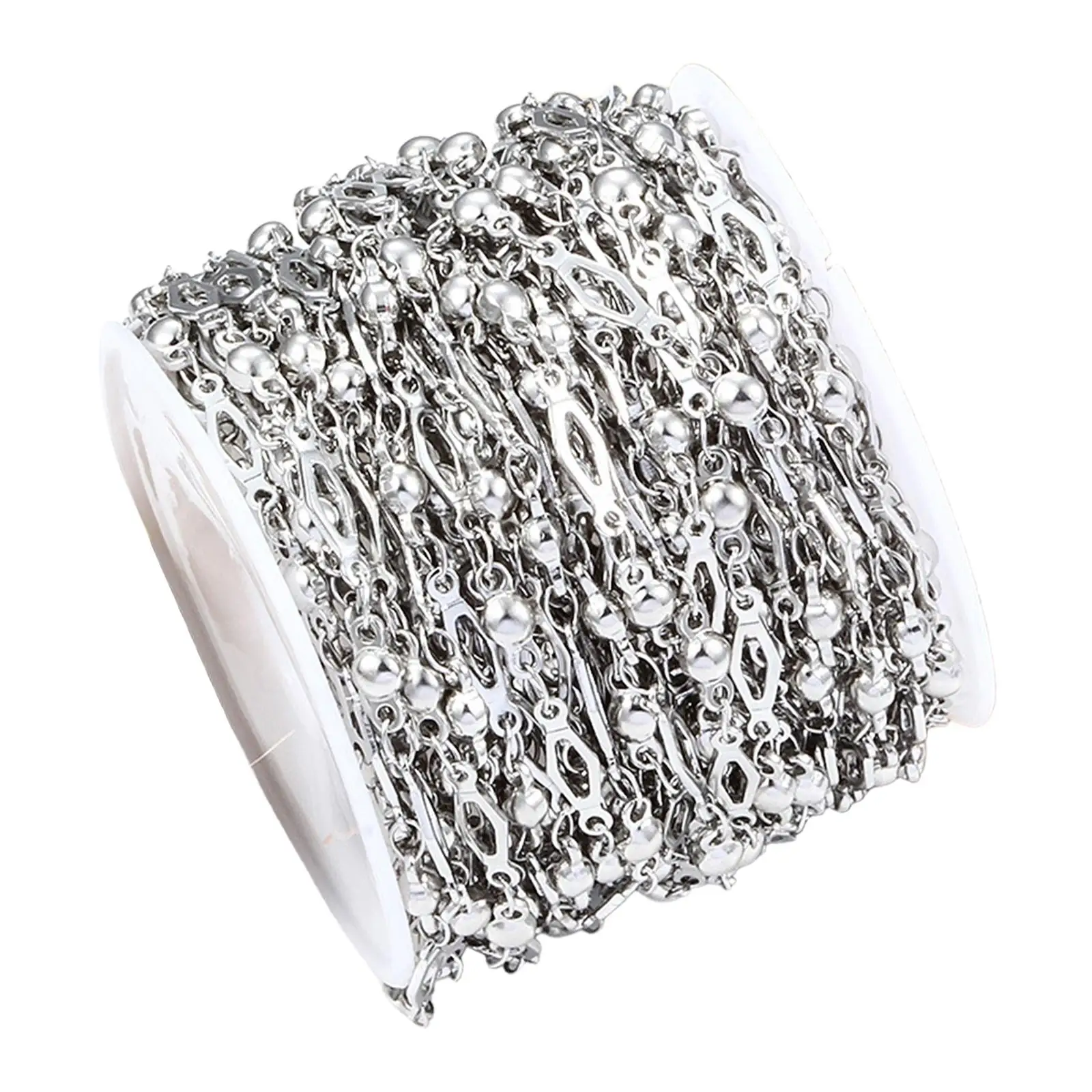 DIY Jewelry Making Chain Ball Bead Cable Chain Stainless Steel Bracelet Anklet Necklace Supplies for Crafts