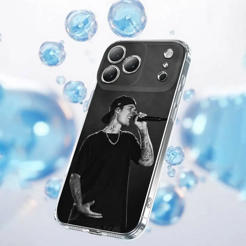 Casing HP J-Justin B-Bieber Swag II untuk iPhone 17,16,15,14,13,12,11 Plus,Pro,Max,Plus,E,Air,Mini Transparan