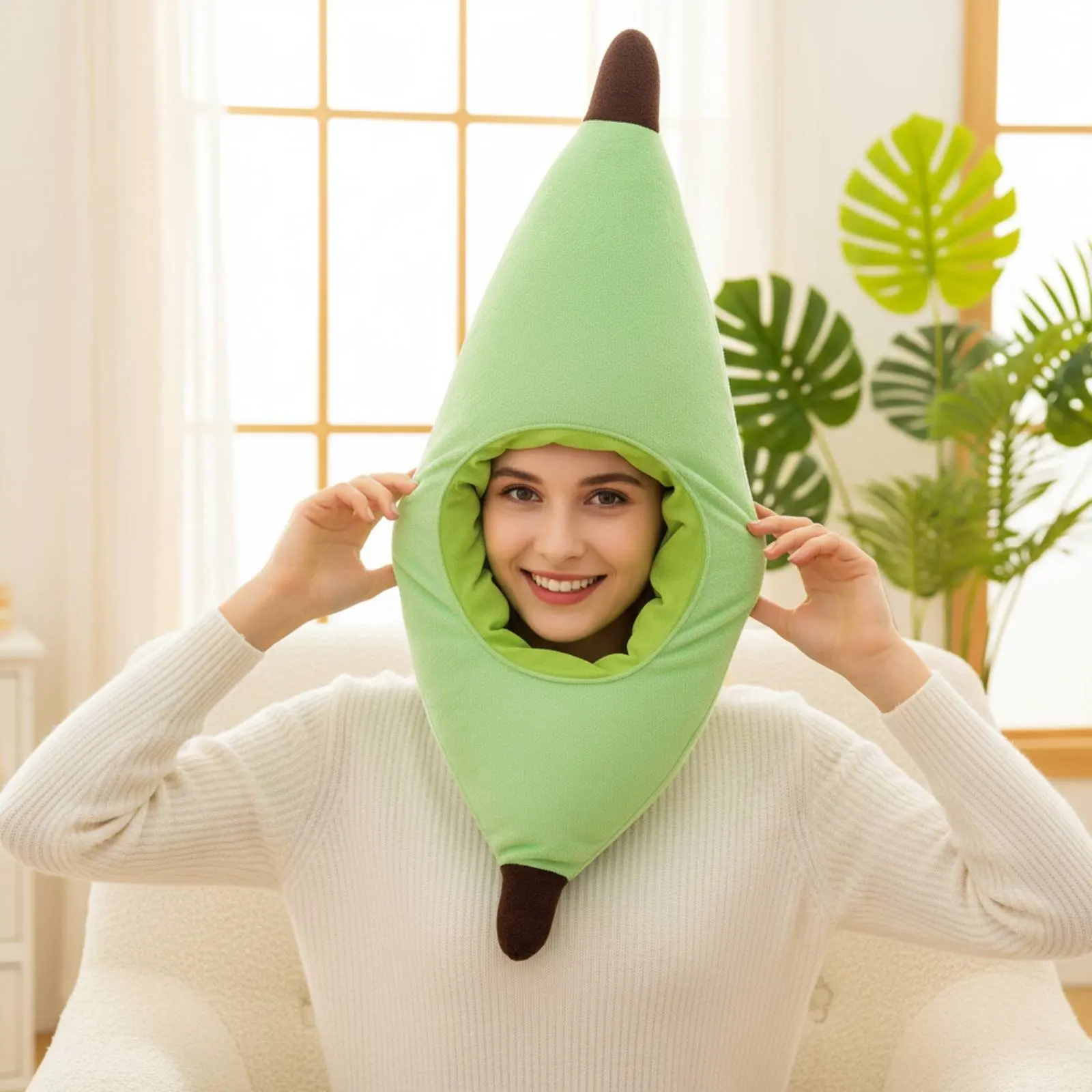 Gorro de Plátano de Talla Única, Suave y Divertido, Ligero y Cómodo para Niños
