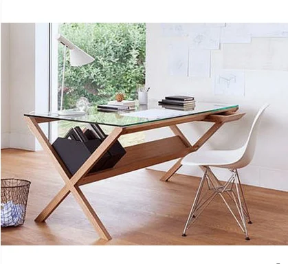 

All solid wood computer desktop notebook writing desk, simple, modern and simple, desk