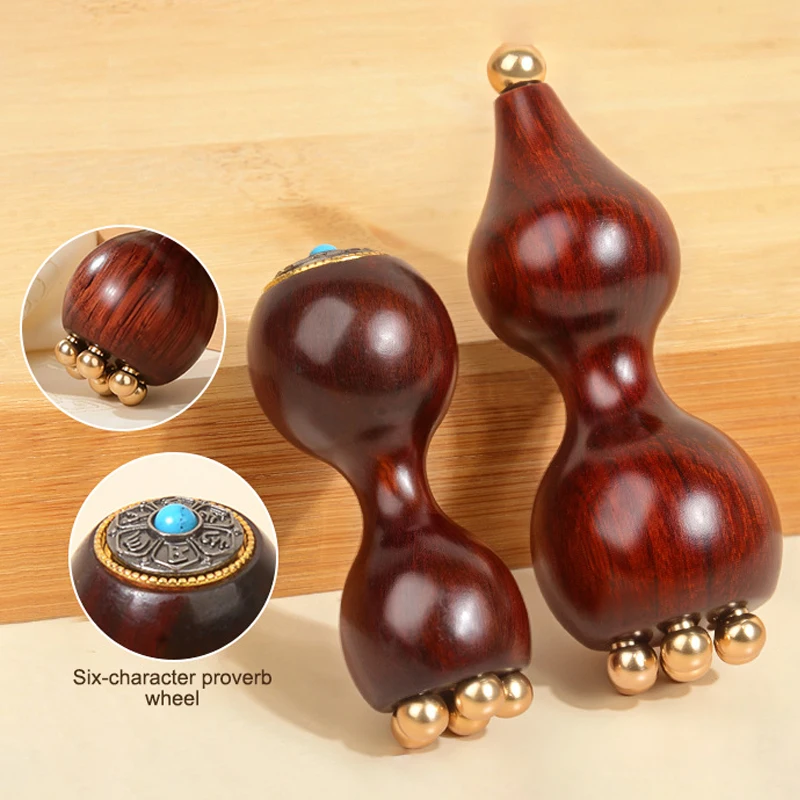 

Профессиональный массажер Гуаша из лотосовой лузги и латуни с рукояткой из палисандра для лифтинга лица, расслабления глаз, точечного массажа меридианов и акупунктурных точек, ручной