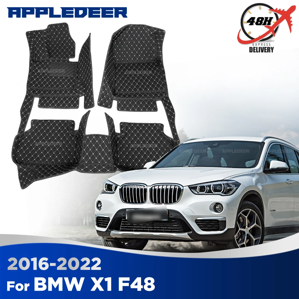 

Car Floor Mats For BMW X1 F48 2016-2022 2021 2020 2019 2018 2017 Custom Auto Foot Pads Carpet Cover Interior Accessories