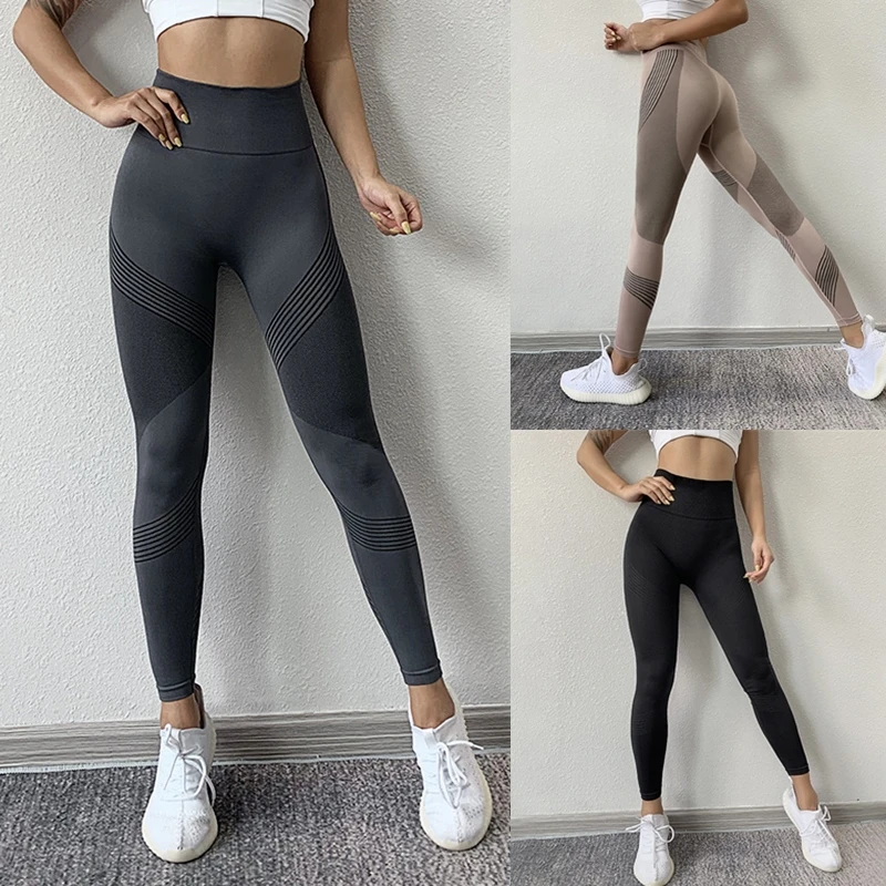 TUNIControl-Leggings de sport extensibles pour femmes, taille haute, pantalon de yoga skinny, pantalon de course à pied, vêtements de sport, mode