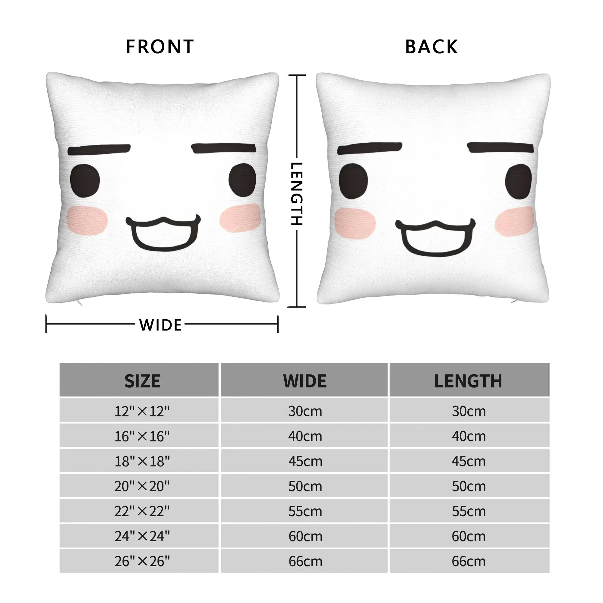 Toro Inoue Cat Square Pillow Covers Polyester Living Room Cute Cartoon Cushion Case Cool Home Decoration Throw Pillow Case 40*40