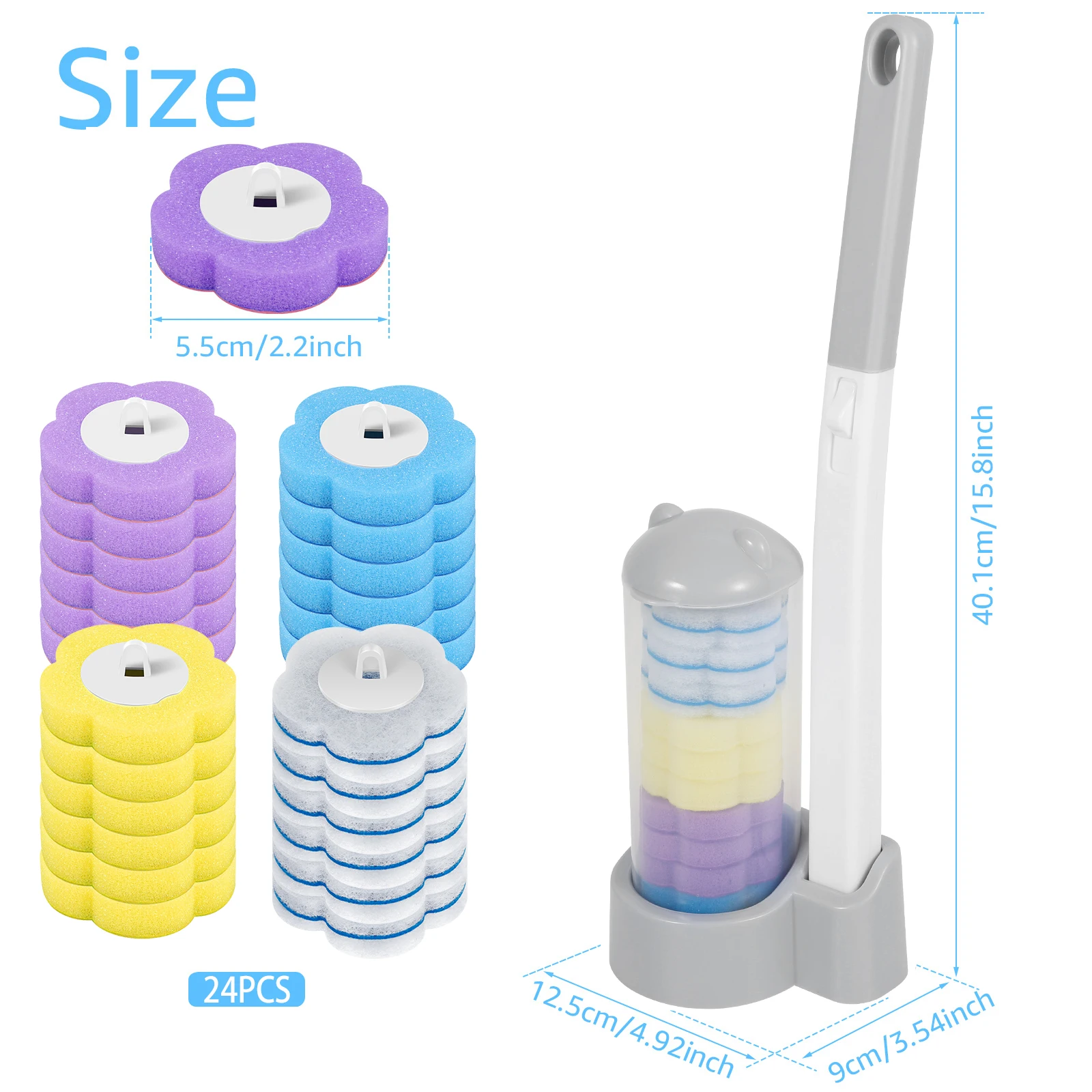 New Toilet Brush Disposable Replacement Head Cleaning Kit Toilet Bowl Brush Long Handle Home Wc Accessories Tool view 6