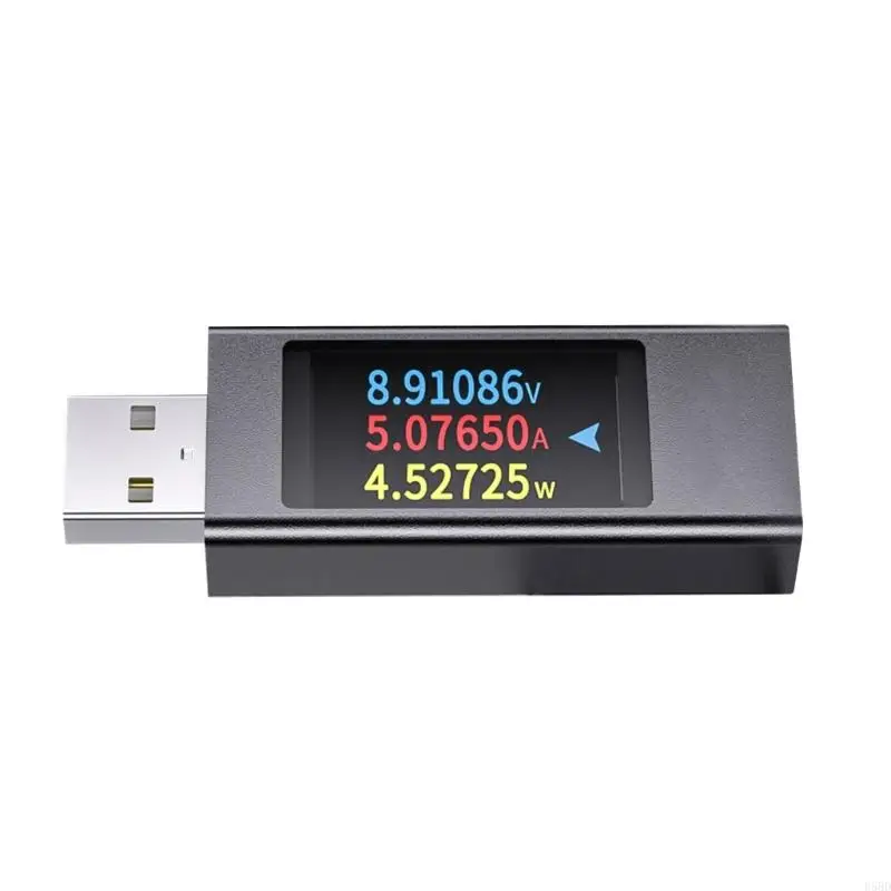 

High Clear USB Tester LCD Screen Charging Analyzers Monitors Voltages And Current Preventing Overcharging Damage