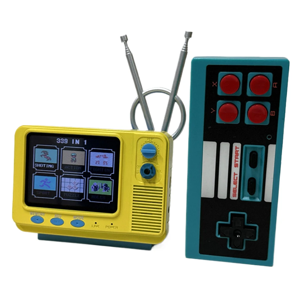 

GV300 Retro Classic TV Game Console Wireless Controller Support for Connecting TV 2 Power Rechargeable Battery Gift for KidAdult