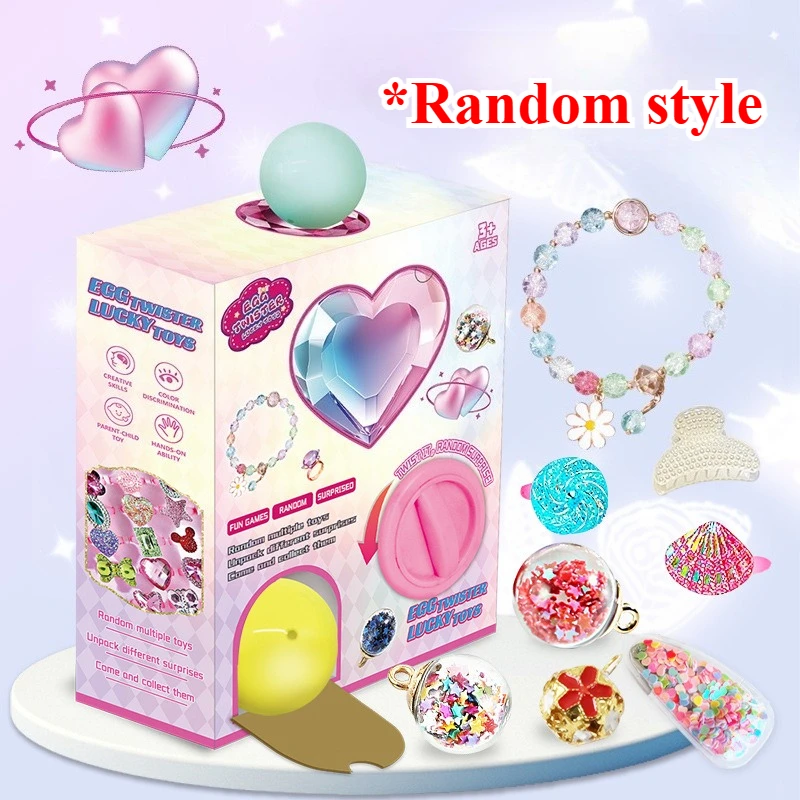 

Jewelry Gem Gashapon Machine Toy for Girls Surprise Eggs Mini Blind Box Gemstone Bracelet Birthday Mother's Day Gift