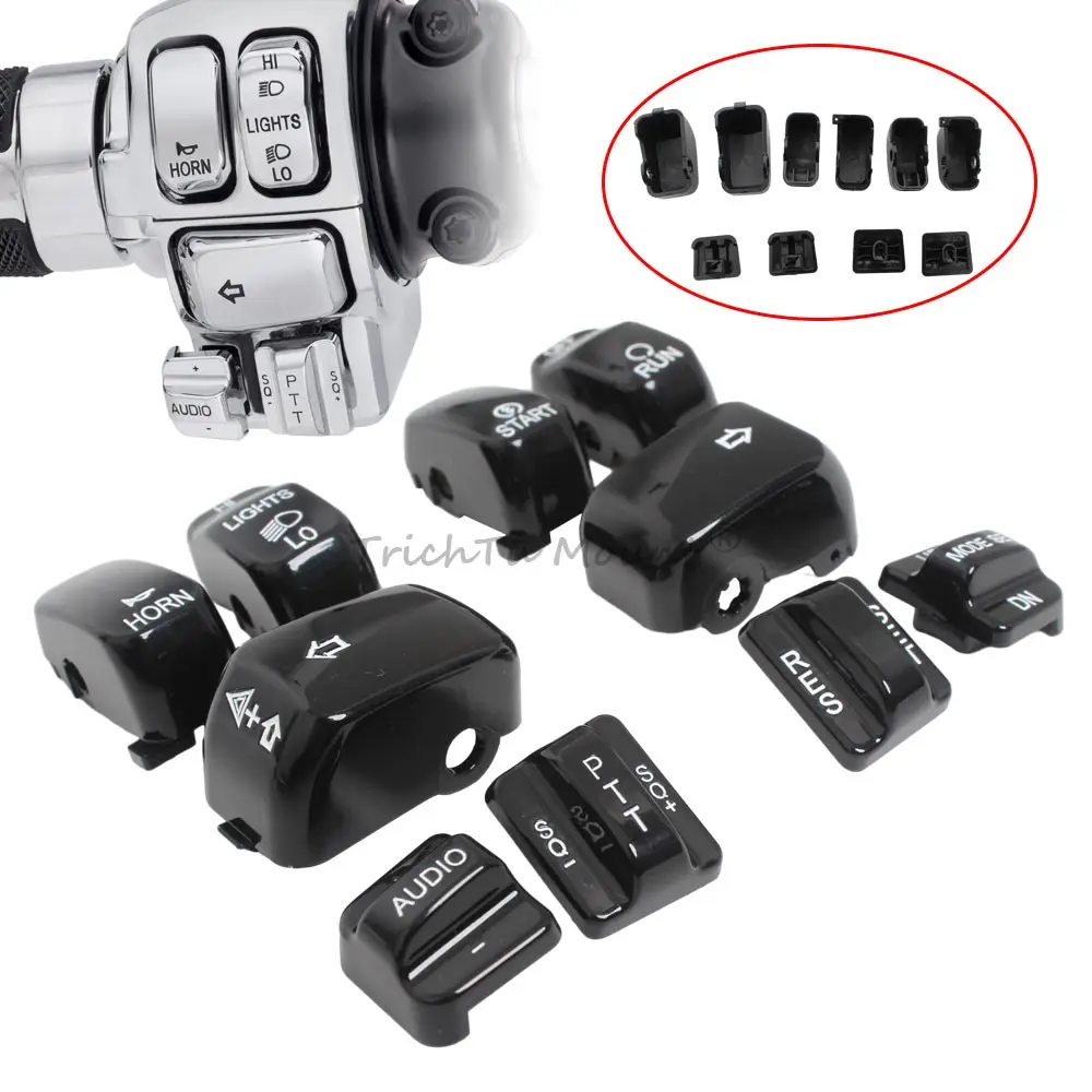 

For Harley Touring Electra Glide Ultra Classic FLHTCU Road Glide FLTR 1996-13 Motorcycle Hand Control Switch Cap Button Cover