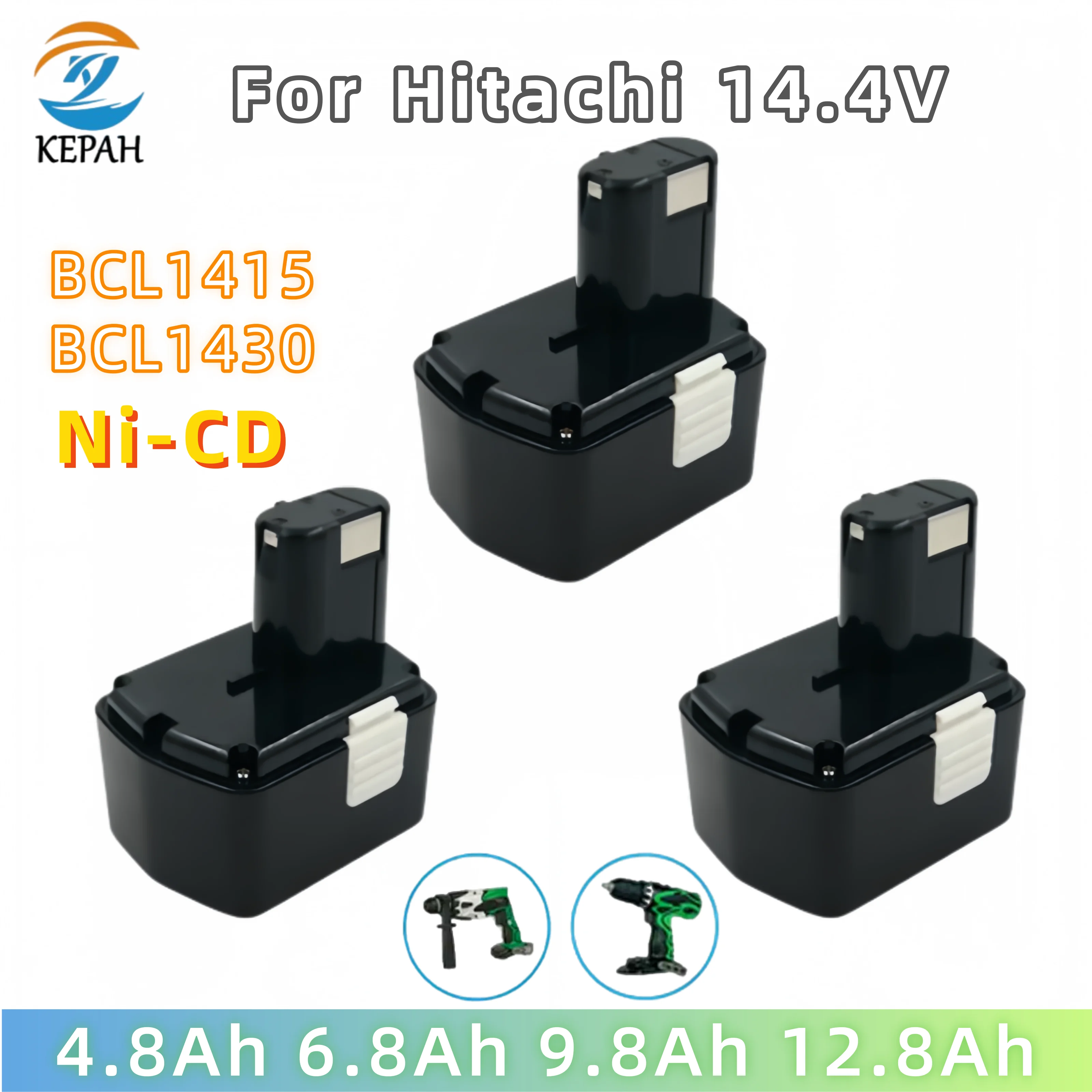 14.4V High-Capacity Battery | Fits Hitachi EBL1430/DS14DVF3, Dedicated for Cordless Tools, Enhanced Runtime Performance