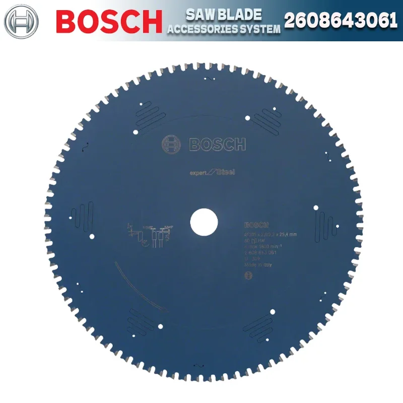 

BOSCH 2608643061 2608643060 Steel Circular Saw Blade for Corded Mitre Dry Cutters 305mm T80/T60 Saw Blade Power Tool Accessories