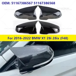 For 2016-2022 BMW X1 28i 28ix (F48) Mirror Cover Housing Cap (Glossy or Carbon Fiber) 51167386567 51167386568
