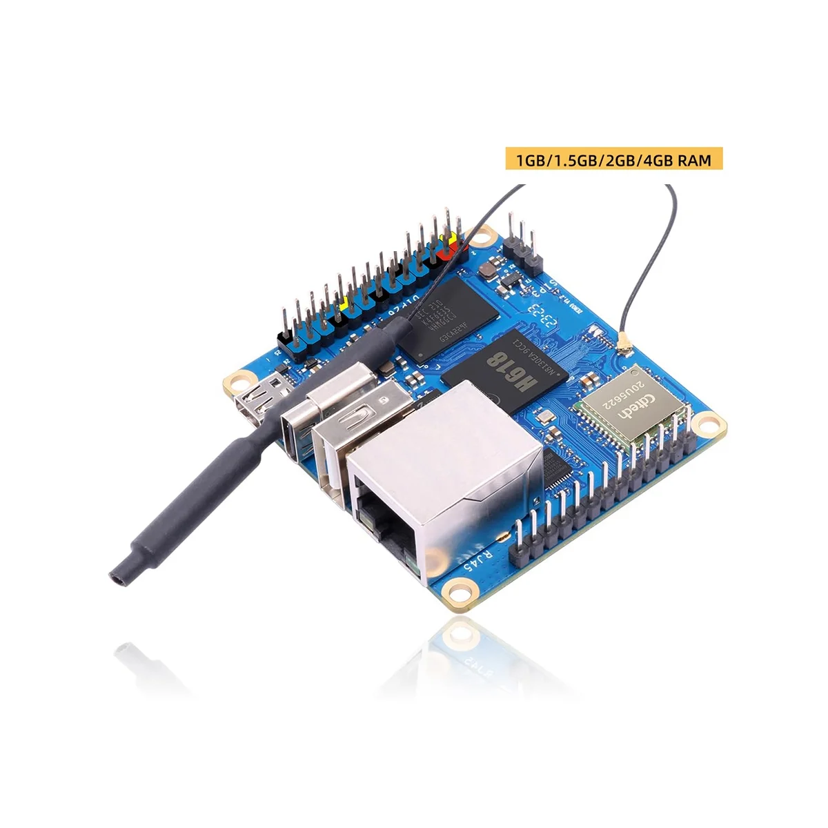 Carte de développement pour Orange Pi ontari3, 1 Go de RAM, H618, WiFi5 + BT, 5.0 Gigabit, LAN, Android 12, Debian12, Ubuntu22.04