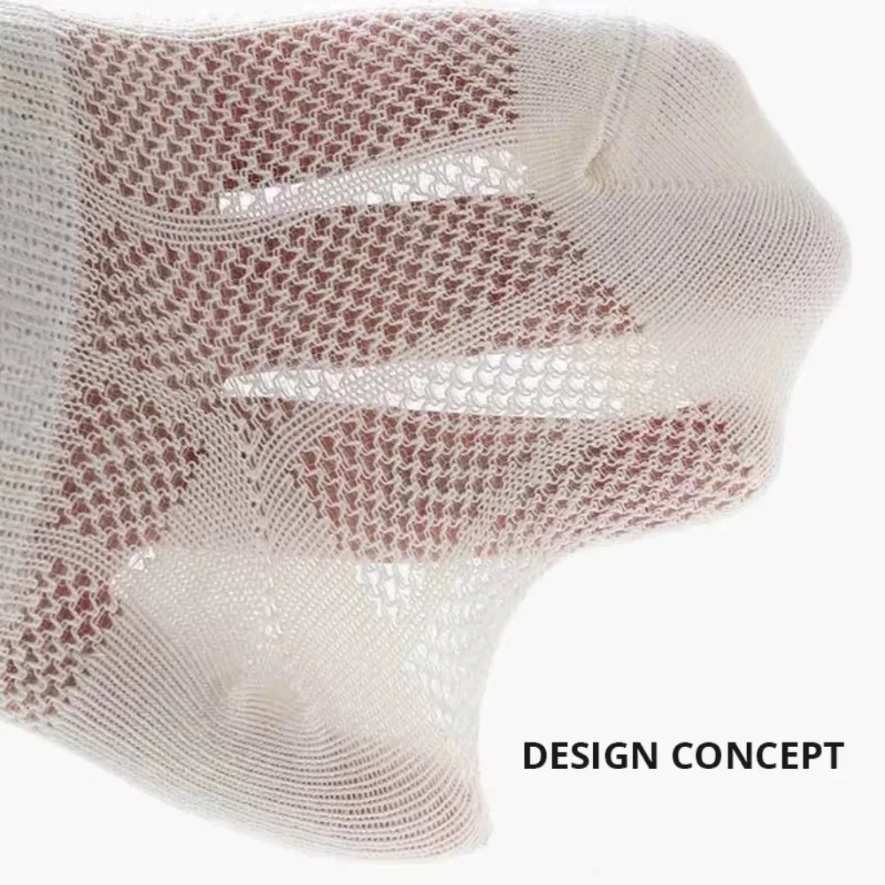 5Pairs New Soft Socks Mesh Breathable Cotton Sock Sweat Absorption Short Socks Spring Summer
