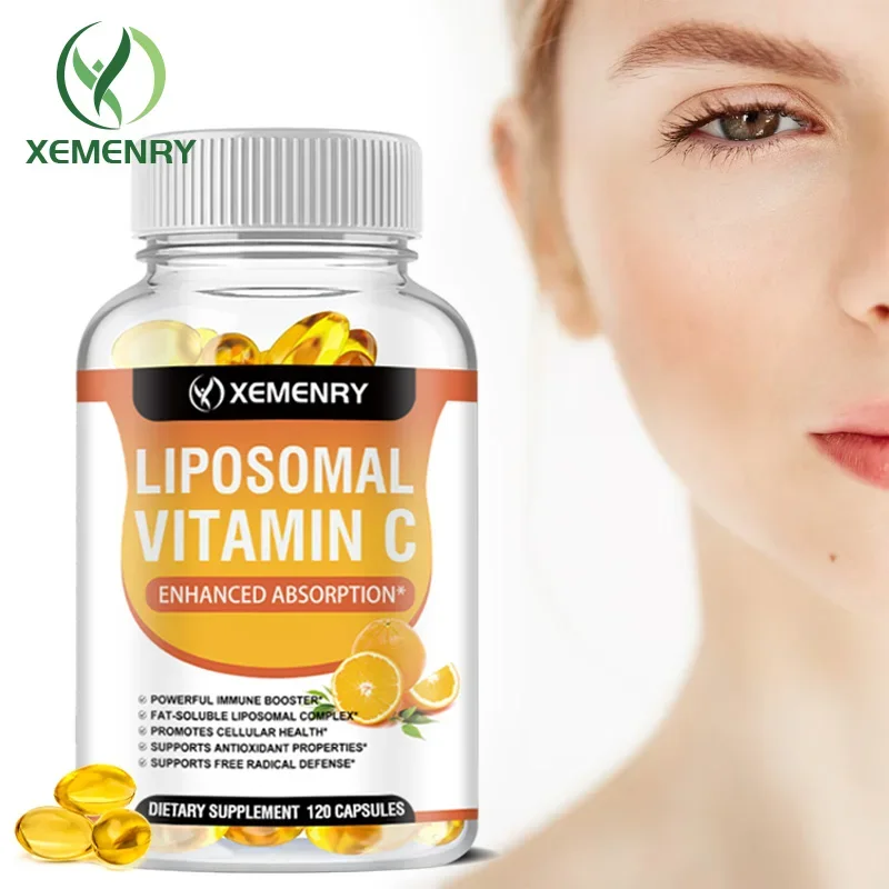

Liposomal Vitamin C Capsules - Promotes Collagen Production, Supports Skin, Immune Health, Powerful Antioxidant
