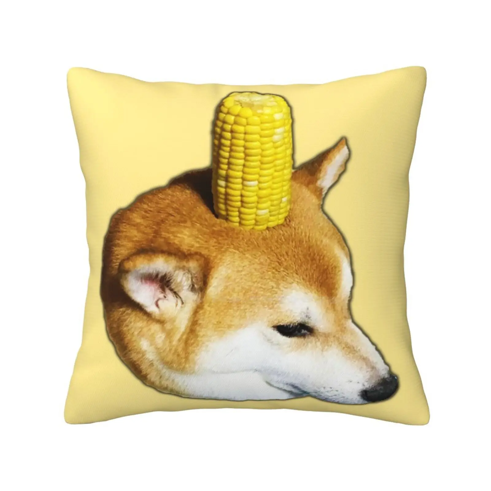 Corn Shibe Doggo Fashion Sofa Throw Pillow Cover Pillowcase Corn Doggo Corndog Corn Shibe Corn Shiba Inu Shiba Inu With Corn