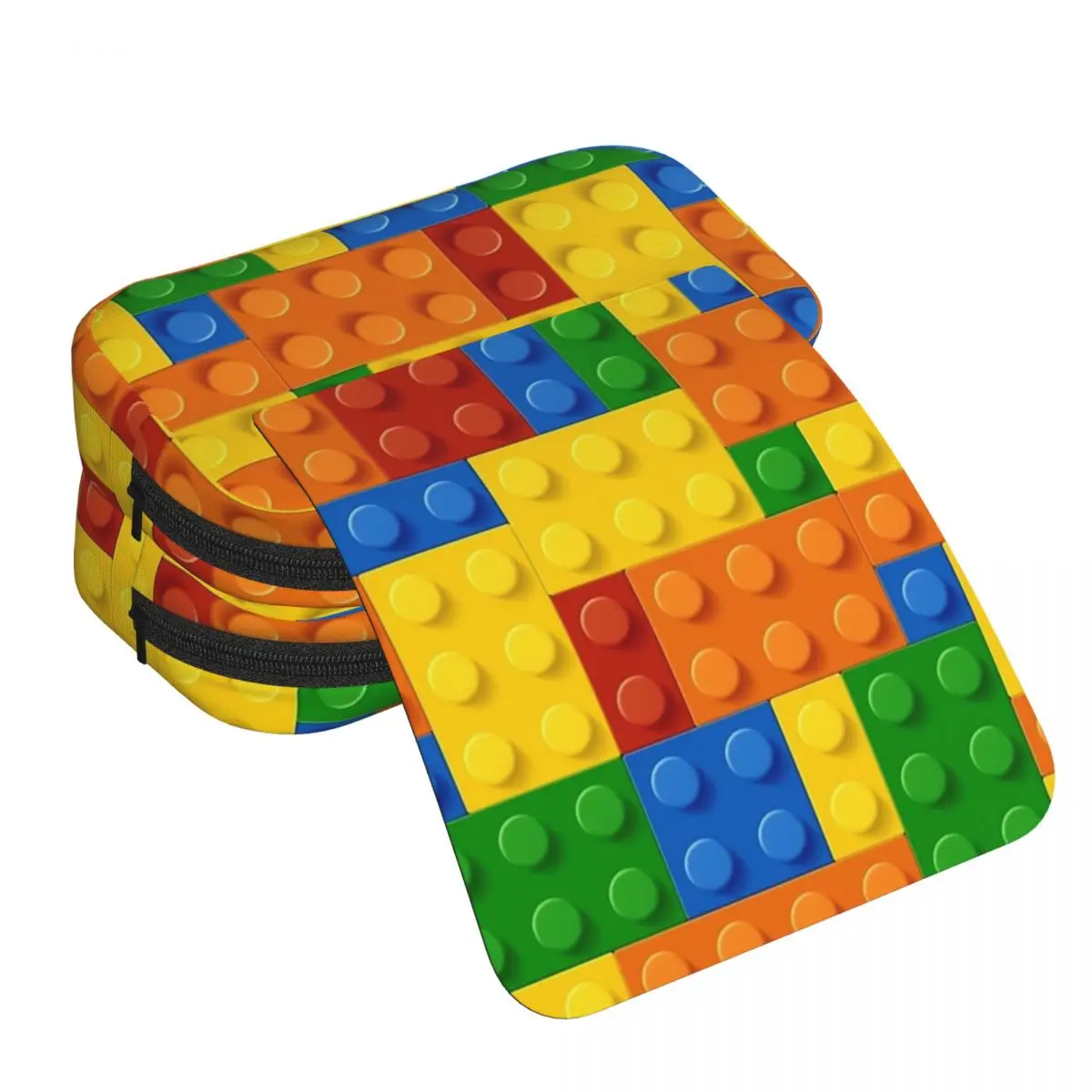 Building Blocks Construction Brick Pencil Case for Boys Girls School Pen Box Pencil Bag Stationery Supplies Pen Holder Bag