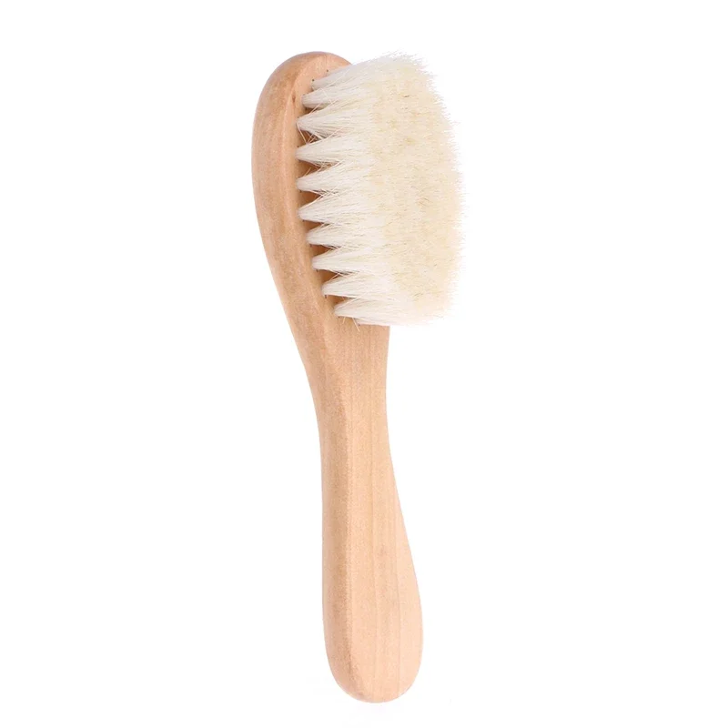 Baby Wood Brush Comb Beech Soft Wool Newborn Comb for Head Massager Baby Cleaning Shower Pure Natur Hairbrush Baby Care