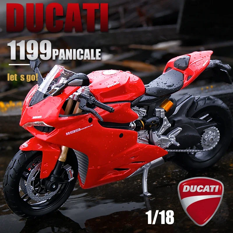 

Maisto 1:18 Ducati Panigale 1199 Car original authorized simulation alloy motorcycle model toy car Collecting