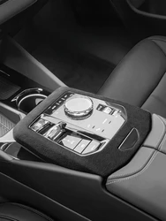 For BMW 5 Series 2024 G60 Central Control Panel Cover Suede Anti-Scratch Gear Shift Panel Decoration Sticker Auto Accessories