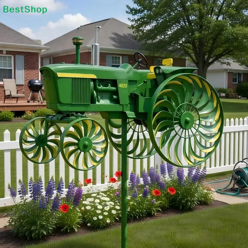 

⛴Metal Tractor Wind Spinner,3D Windmill Garden Decor with 4020 Tractor Design for Yard,Lawn & Outdoor Decoration