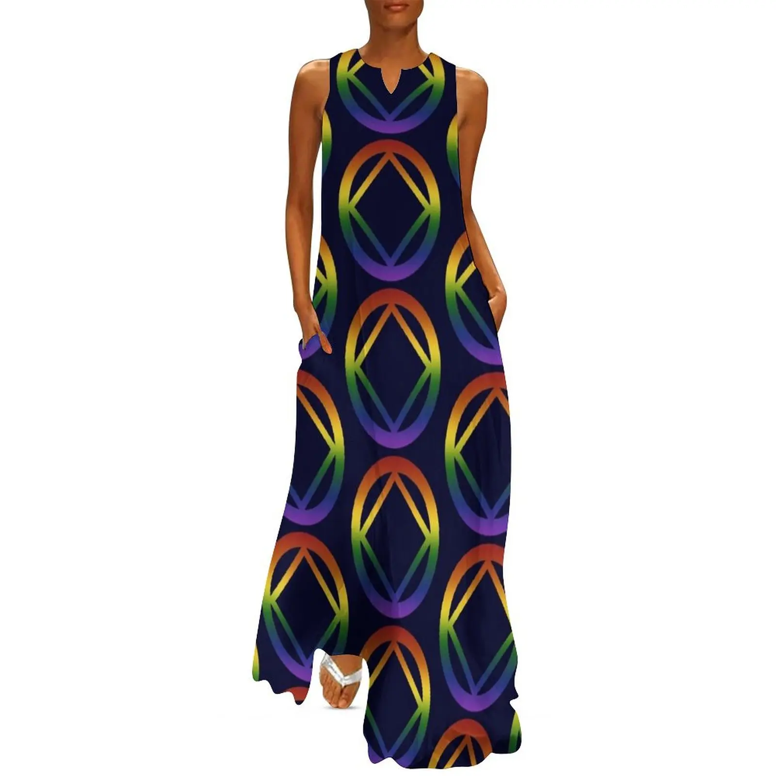 

Narcotics Anonymous Rainbow Pride Symbol Long Dress dress for women summer women evening dress dresses for special events