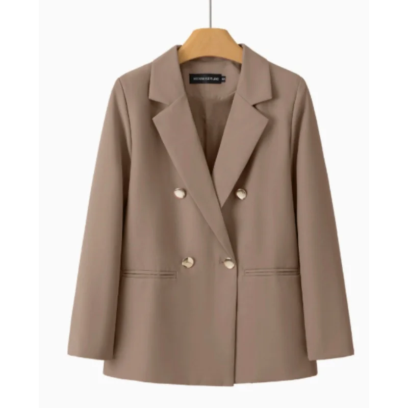 33 Colors Fashion Suit Jacket Women Double-breasted Blazers Casual Tops Streetwear Lady Suit Coat Office Outerwear Spring Autumn