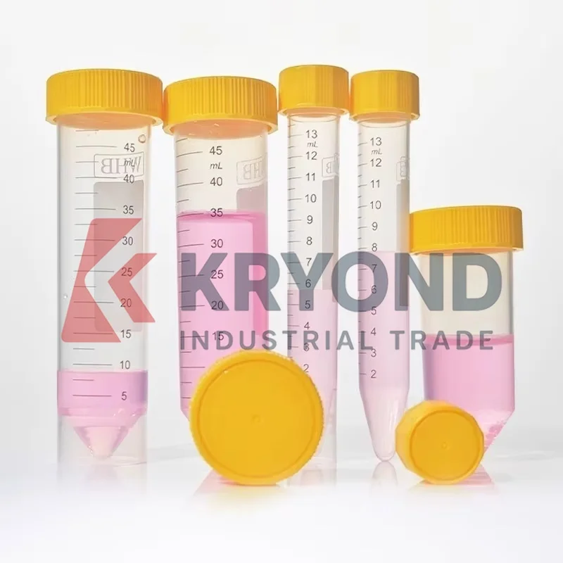 Centrifuge Tubes 15/25/50ml Sterile Flat/Conical Bottom PP Test Tubes Leak-Proof Screw Cap Plastic Graduated Original Product
