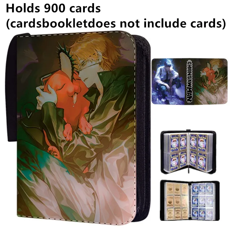 400/900pcs Chainsaw Man Card Album Book Folder 4/9 Card Slots Collections  Zipper Double Pocket Zipper Card Binder Holder - AliExpress 26
