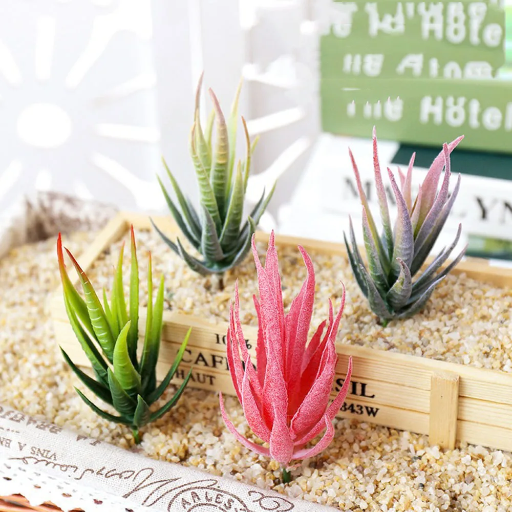 1pcs Simulated Succulent Fake Zebra Aloe Vera Plant Wall Creative DIY Accessories Supplies Artificial Flowers Home Decoration