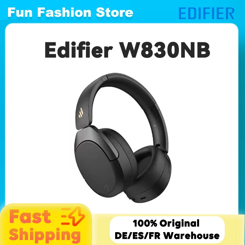 Edifier W830NB kabellose Kopfhörer mit aktiver Geräuschunterdrückung, Over-Ear-Headset, Bluetooth