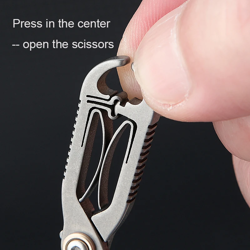 MINI Titanium Alloy Nose Hair Scissors Ultra-Light EDC Tool Lightweight Small Scissors Men\'s Eyebrow Trimming Nose Hair Tool