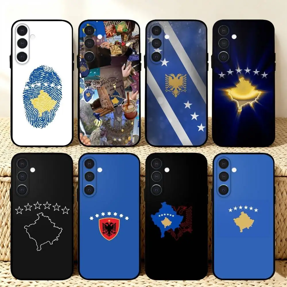 

K-Kosovo P-Passport Flag Phone Case For Samsung A73,A21s,A22,A31,A32,A52,A53,A71,A80,Soft Black Shell