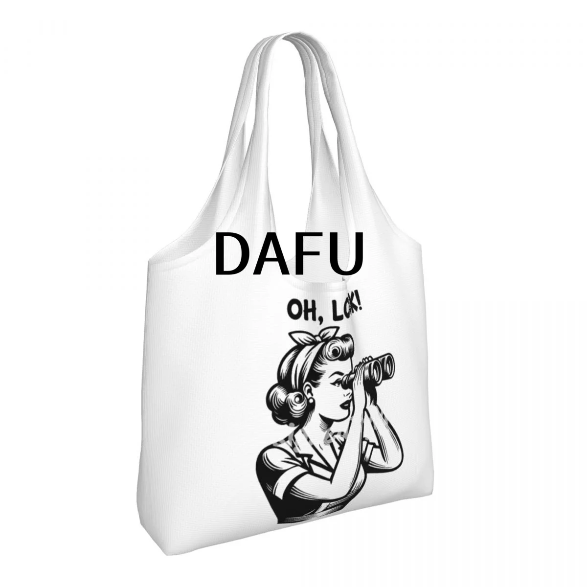 Curious Eyes Ahead Large Capacity Canvas Tote Bag Single Shoulder Work Commute Bag For Women Eco-Friendly Shopping Bag