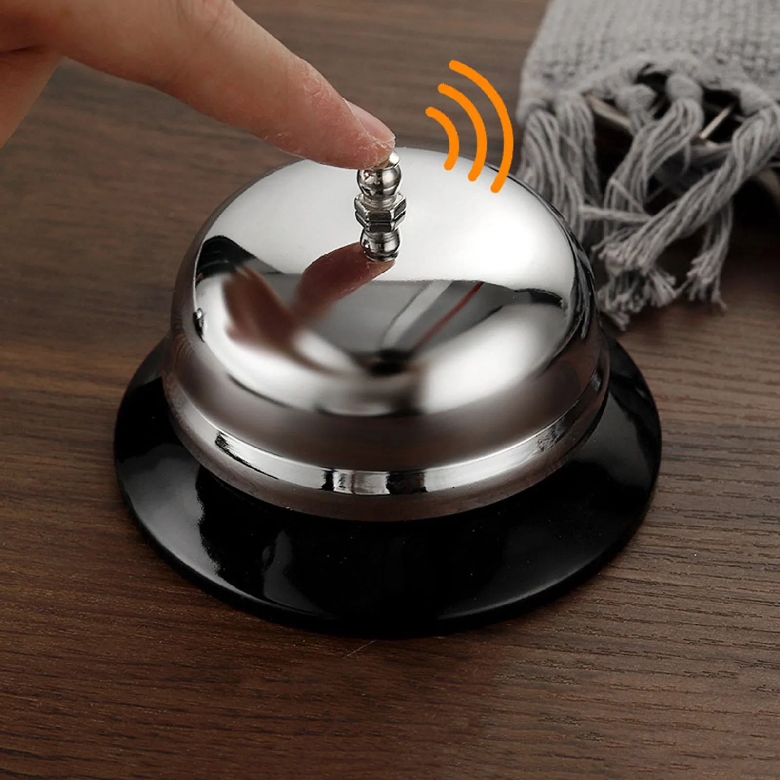 Calling Bell Service Desk Convenient Stainless Steel Calling Bell Restaurant Kitchen Summoning Bell Home Accessories Tools