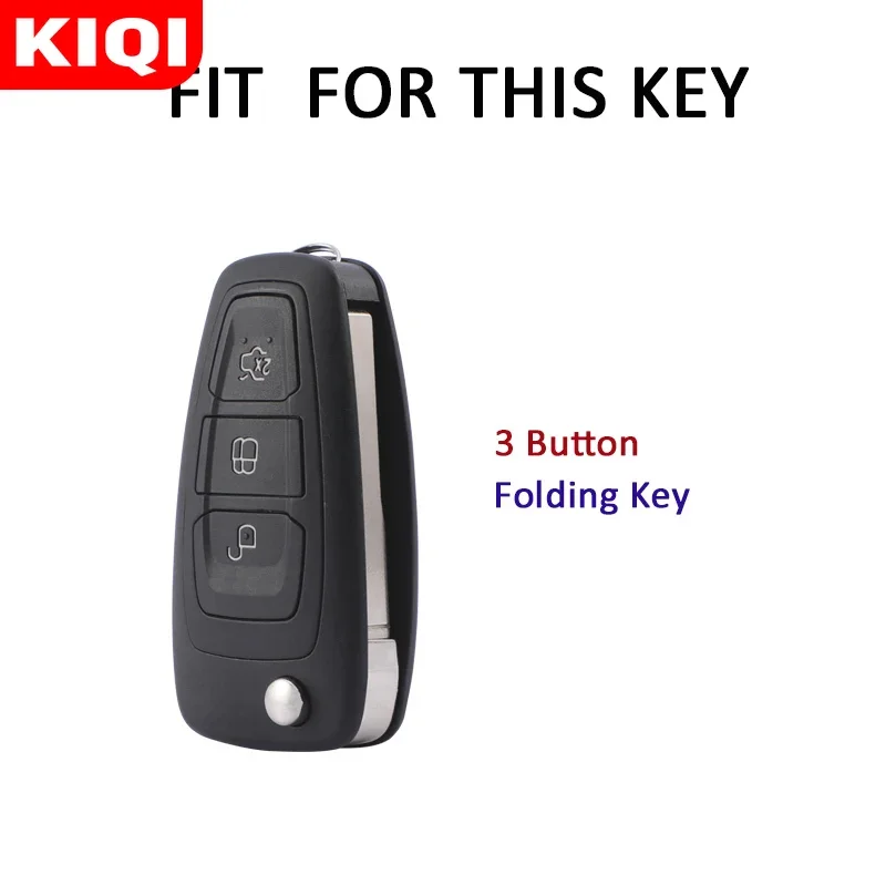 TPU Car Flip Key Case Cover Sehll for Ford Focus 2 3 MK3 ST RS Ecosport Kuga Escape Fiesta Fold C-Max S-Max Mondeo Protector